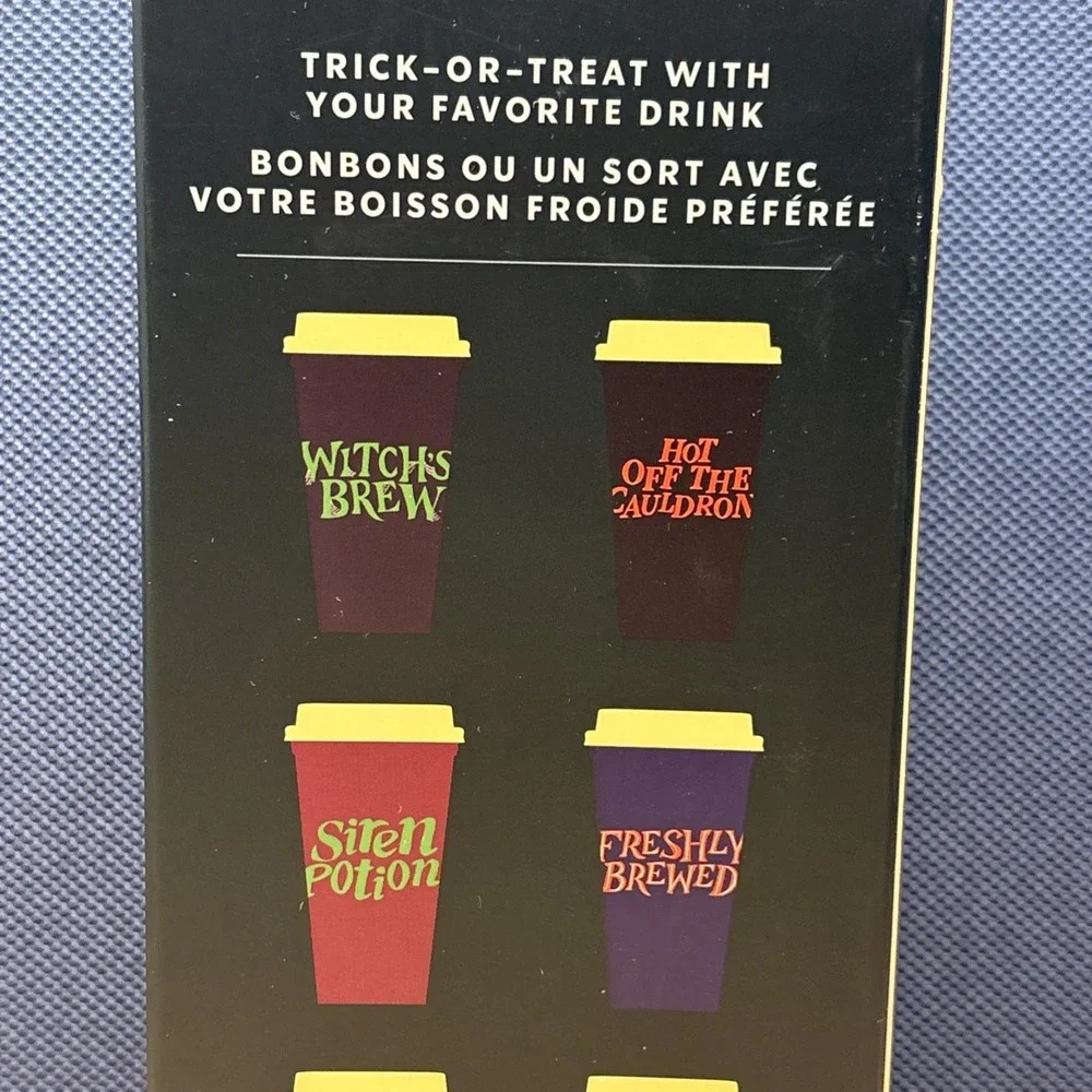 Starbucks Halloween Glow In The Dark 16oz Reusable Hot Cup & Lid 6 Set NEW 2020 - Picture 8 of 10
